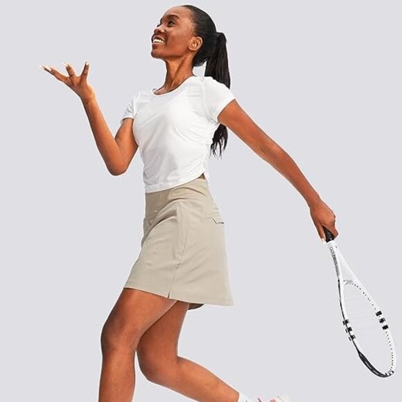 G Gradual Golf Skorts for Women with Pockets High Waisted KHAKI X-SMALL - Picture 8 of 13